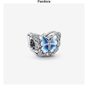 Pandora Blue and Silver Butterfly Bracelet Charm